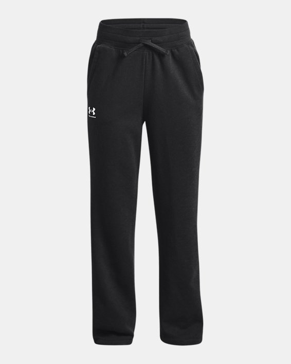 Girls' UA Rival Fleece Pants, Black, pdpMainDesktop image number 0